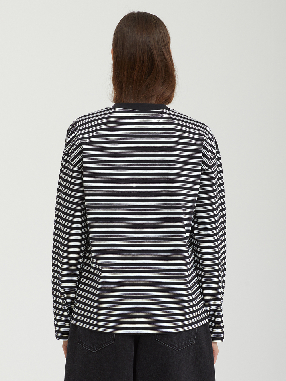 Женский Лонгслив Cherry Stripe Pocket