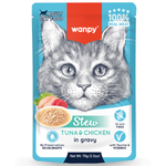 Wanpy Cat Дополнительный консервированный корм пауч для кошек тунец и курица в собственному соку 70 г