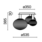 Потолочный светильник Maytoni Reels MOD268CL-03G