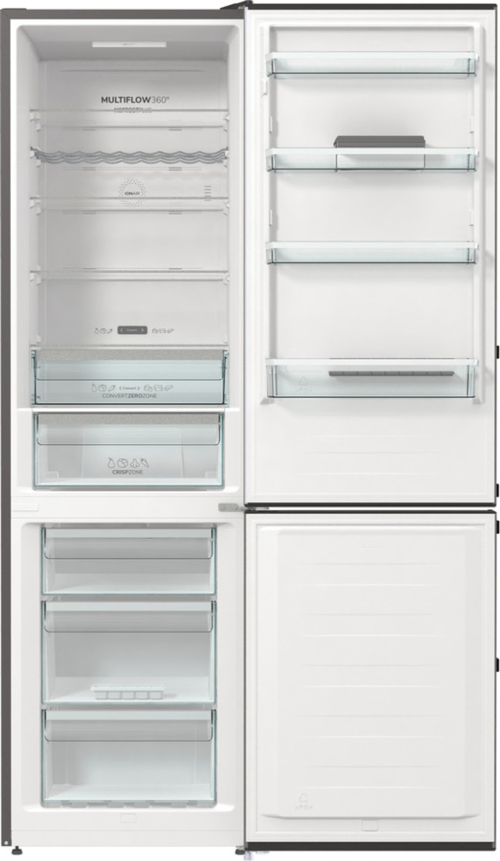 Отдельностоящий двухкамерный холодильник Gorenje NRC6203SXL5