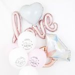 Шар (27"/69 см) Фигура, Кольцо с бриллиантом, Розовое Золото