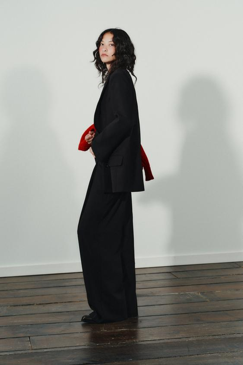 ZARA БРЮКИ С НИЗКОЙ ПОСАДКОЙ, ЧЕРНЫЙ