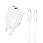 BN27 Fuente PD20W+QC3.0 зарядное устройство набор (Type-C на Lightning) (white)