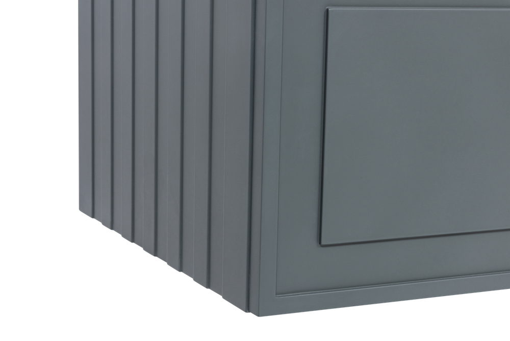 Тумба с раковиной La Fenice Cubo Grigio Twin 90 см FNC-01-CUB-G-90-2 левая, серо-зеленая матовая