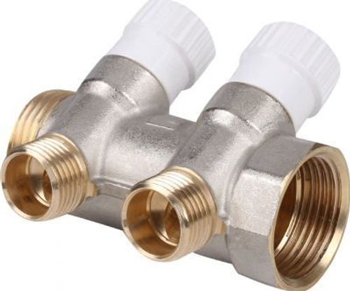 Коллектор регулир.нар.р.2вых.*1*1/2 НИКЕЛЬ 317