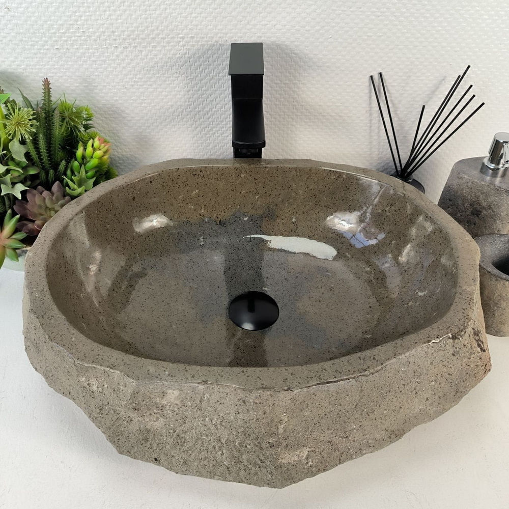 Каменная раковина из андезита Erozy Grey EA-05558 (52*41*16) 0034 из натурального камня