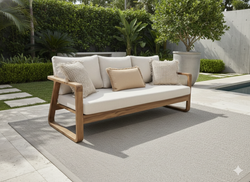 Комплект EYLUL Seating Set. Диван + 2 Кресла + Стол. Алюминий, ироко. Поставка 45 дней.