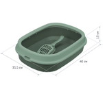 Лоток для кошек ЛЯ-МУРР 480х355мм с низким бортом + подарок (совок) М1832