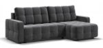 Угловой диван Денди Велюр Монолит серый
