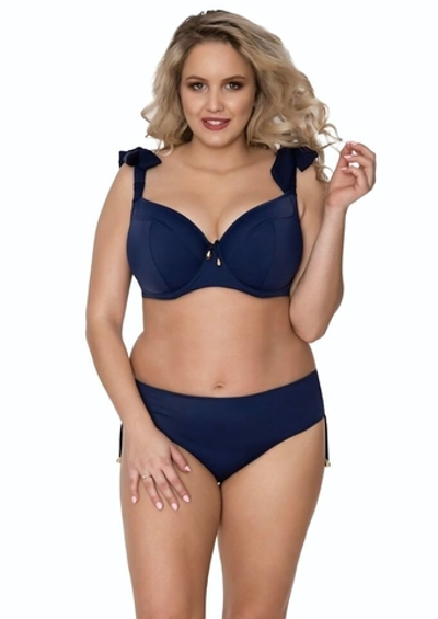 Однотонные плавки-миди с регуляцией высоты (Размер: XXL) (Цвет: темно-синий)