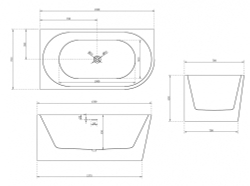 Акриловая ванна ABBER AB9257-1.5 L