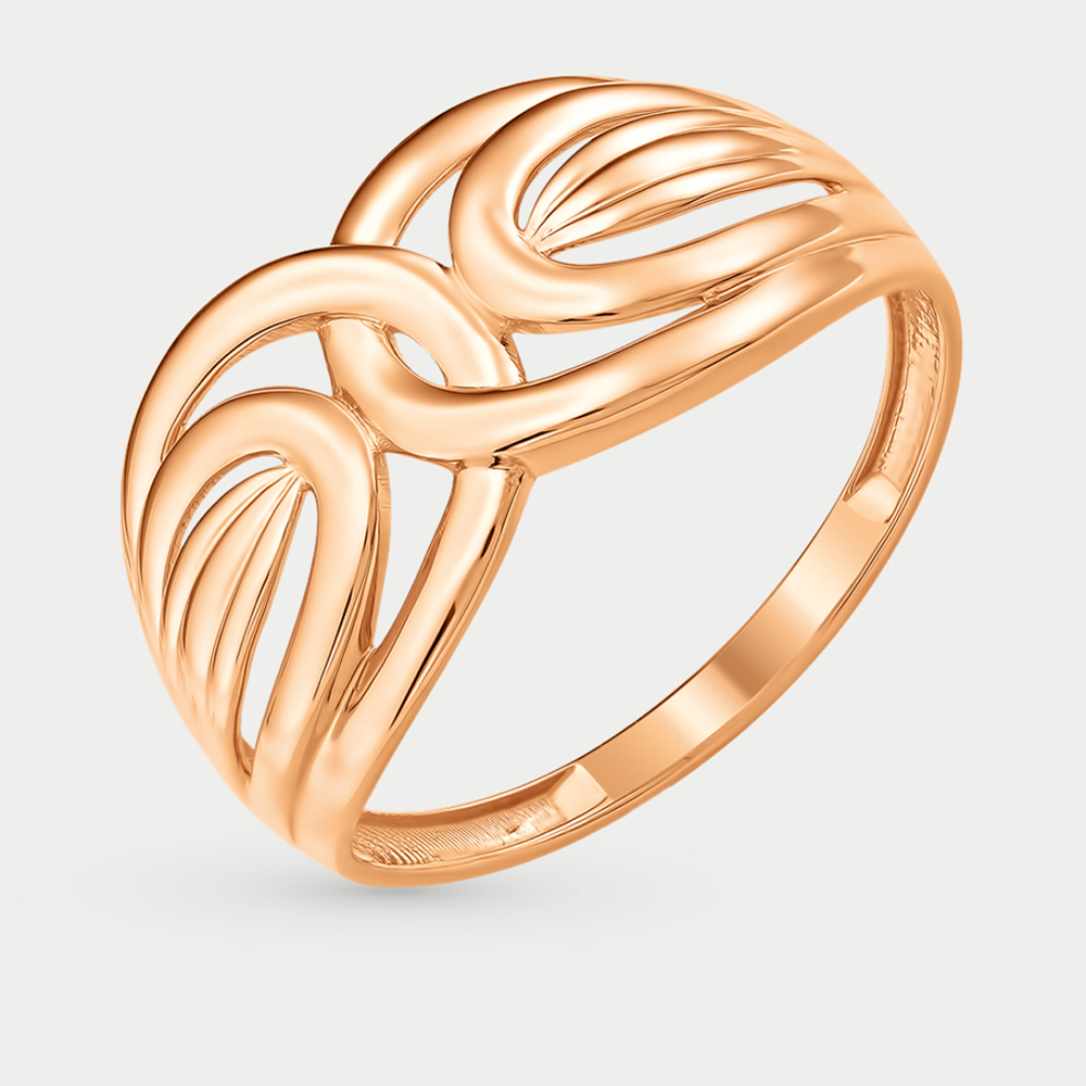 Кольцо женское из розового золота 585 пробы без вставок (арт. К10016426)