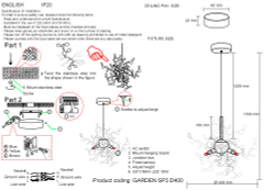 Светильник подвесной Crystal Lux GARDEN SP3 D400 GOLD