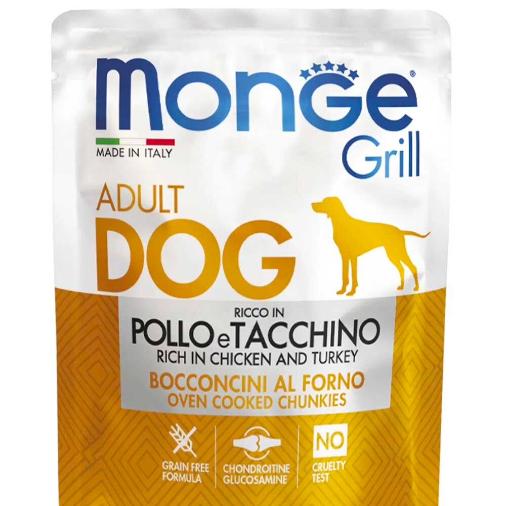 Monge Dog Grill Pouch 100 г курица/индейка - консервы (паучи) для собак