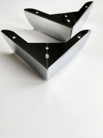 Угловая хромированная опора для мебели H=50мм, 2 шт