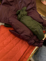 Варежки стеганые черешня