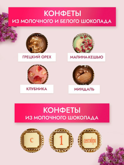 Конфеты шоколадные коробка набор подарочный "С 1 сентября"