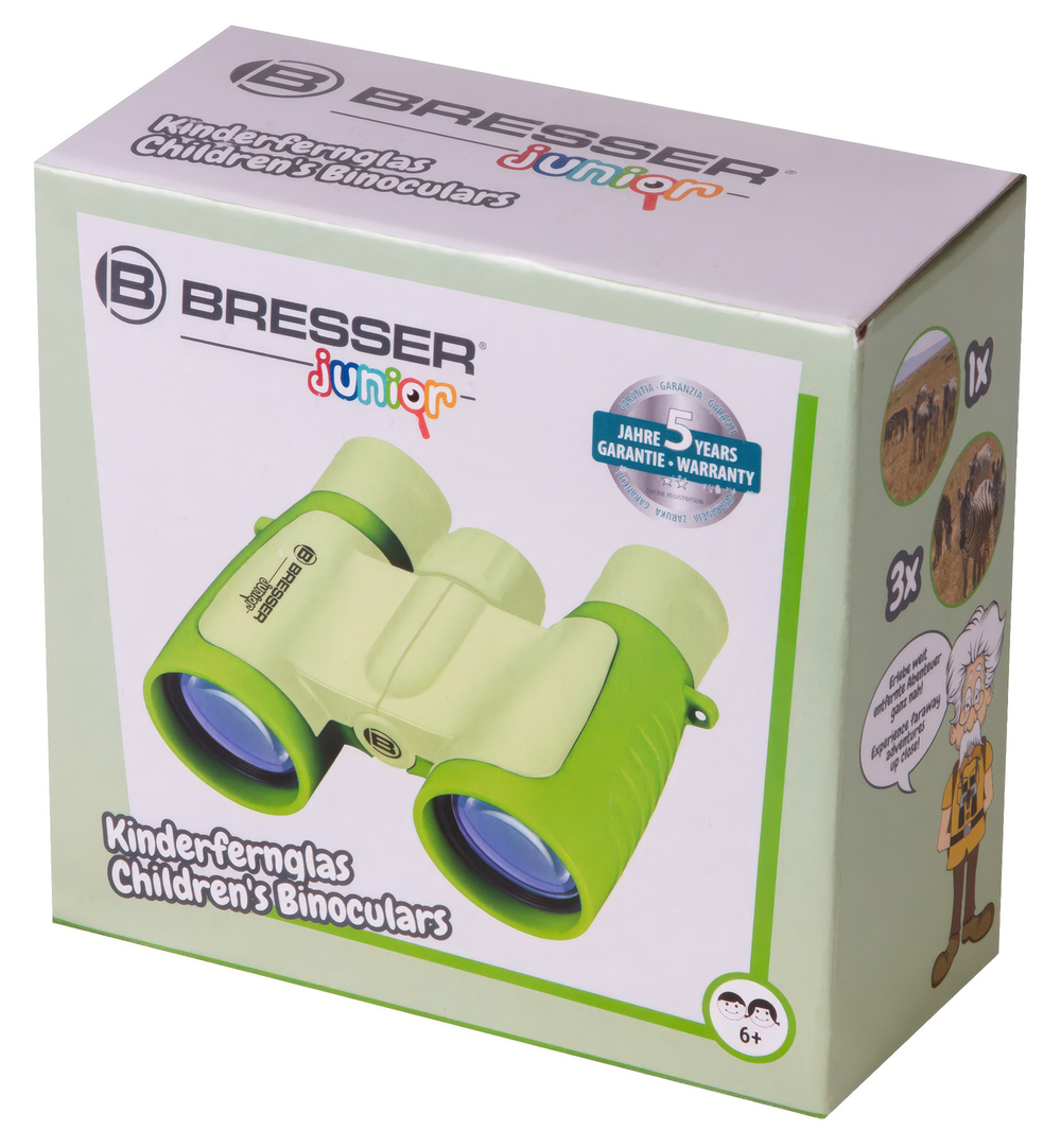 Бинокль детский Bresser Junior 3x30 зеленый - Упаковка