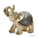 Статуэтка Слон с попоной узор слоны бронзово-серебристые цвет золотистый 21,5 х 10 х 20 см
