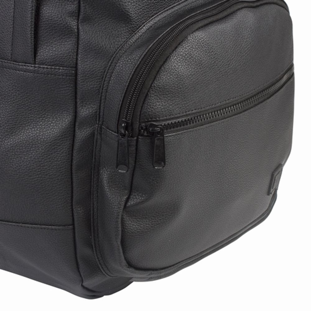 Рюкзак BRAUBERG молодежный, с отделением для ноутбука, "Урбан", искусственная кожа, черный, 42х30х15 см, 227084