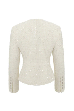 “Sparkling tweed” Жакет из твида с длинным рукавом