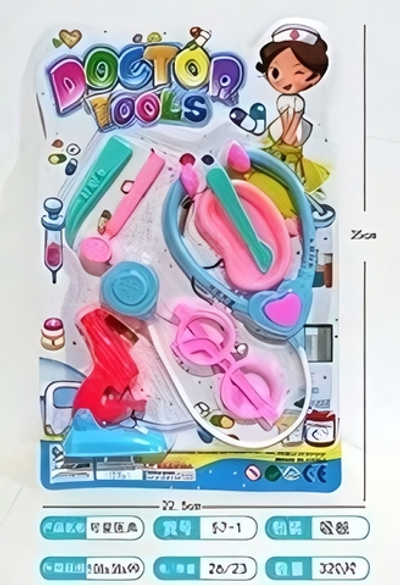 Набор доктора «Добрая медсестра», 8 предметов, 35*22.5 см, в ассортименте 57-1