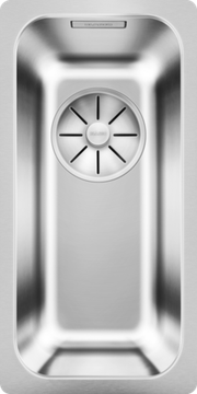 Кухонная мойка Blanco SOLIS 180-U отводная арматура InFino нержавеющая сталь полированная.