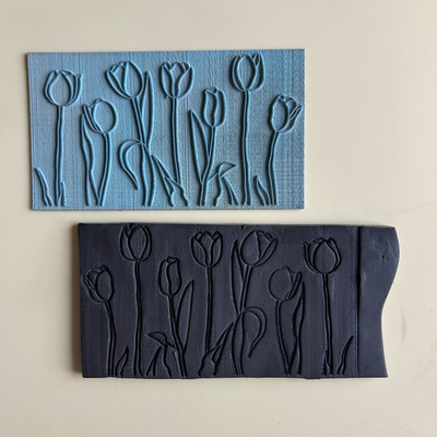Гибкий штамп "Тюльпаны"