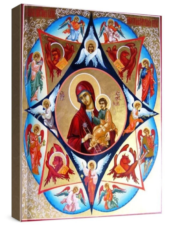 Неопалимая купина (рукописная икона)