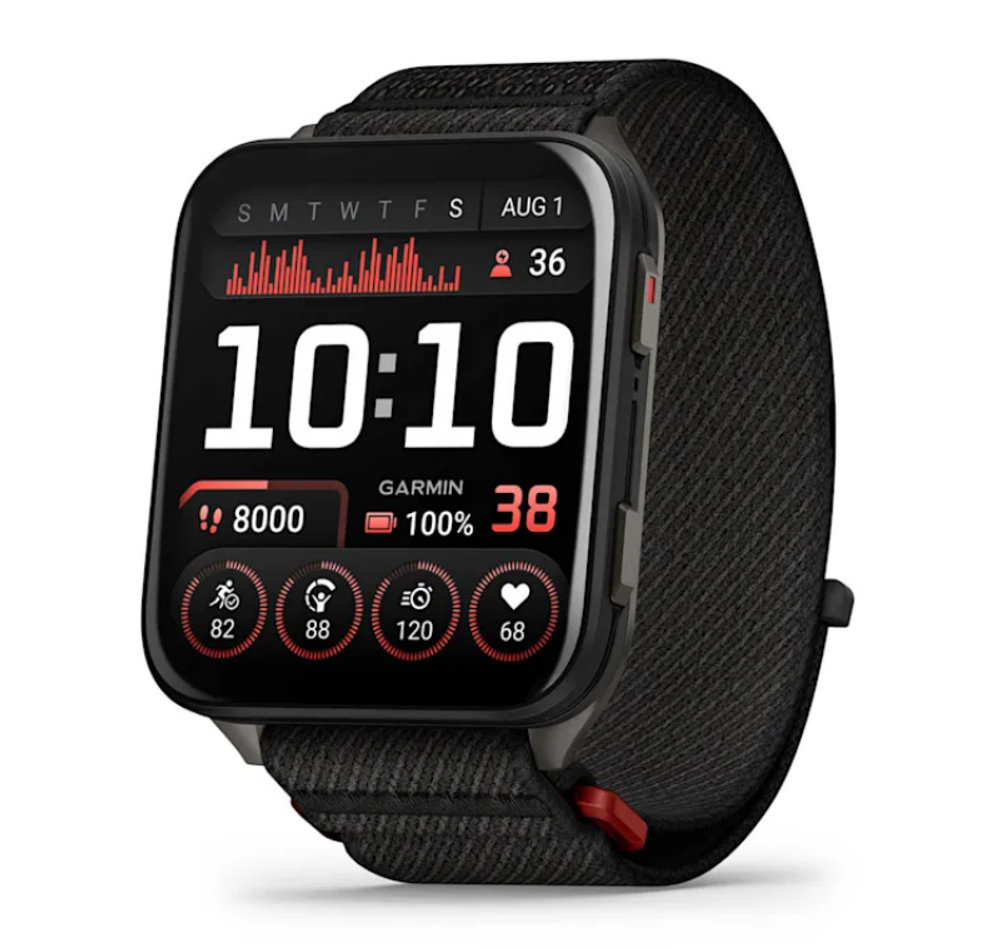 Смарт-часы Garmin Venu X1, Amoled, 51,2 черно-сланцевые титана,  черный браслет нейлон, 010-02980-02