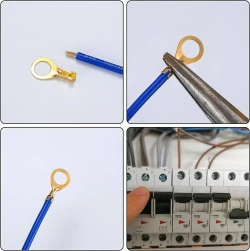 Кольцевые наконечники неизолированные медные клеммы, 150 предметов