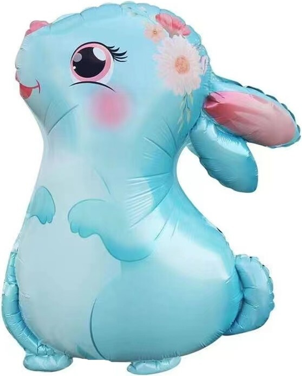 К Фигура Милый зайка Голубой (30''/76 см)