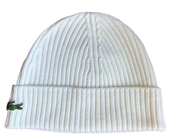 Шапка зимняя Lacoste Unisex Ribbed Wool Beanie