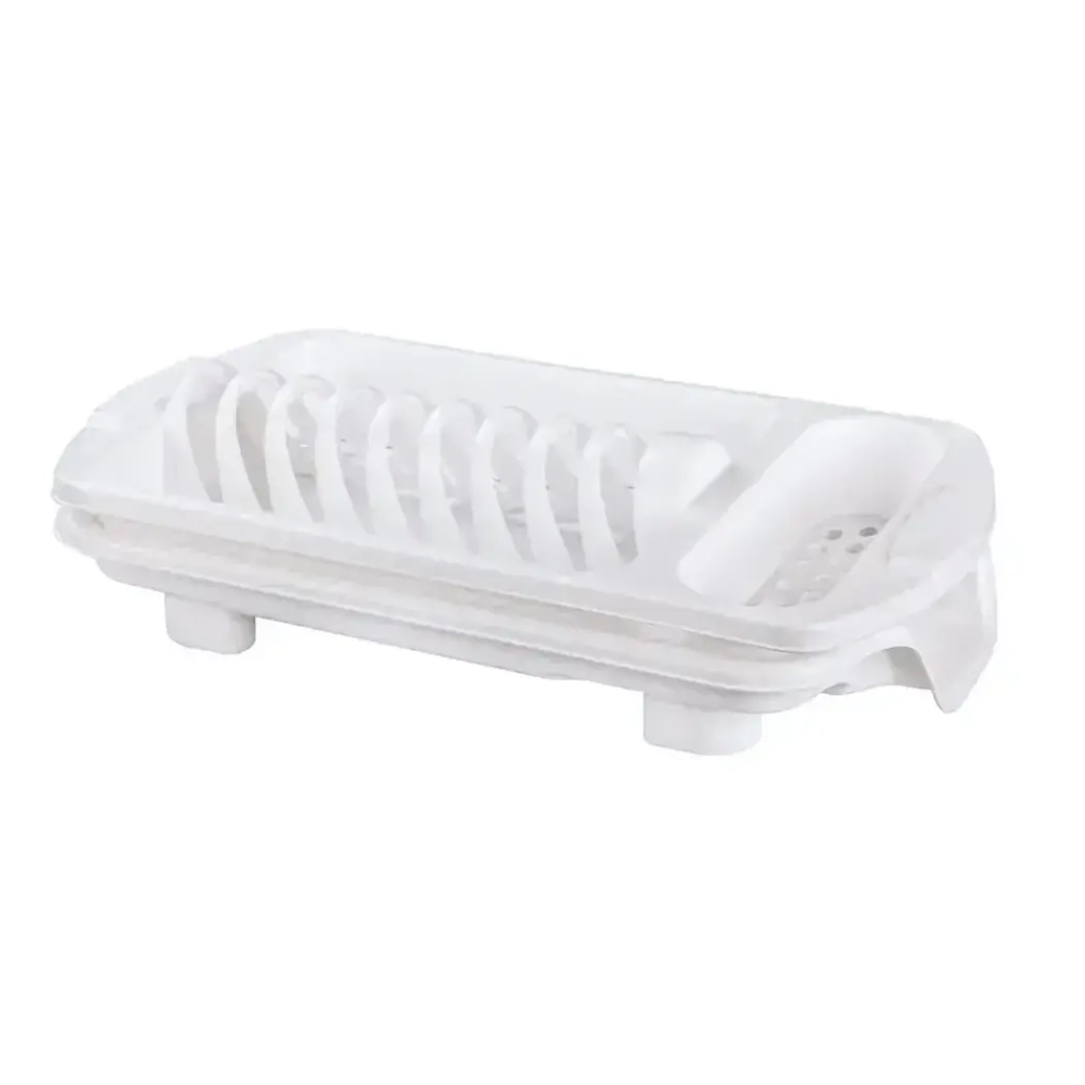 Сушилка для посуды со сливом (белый)