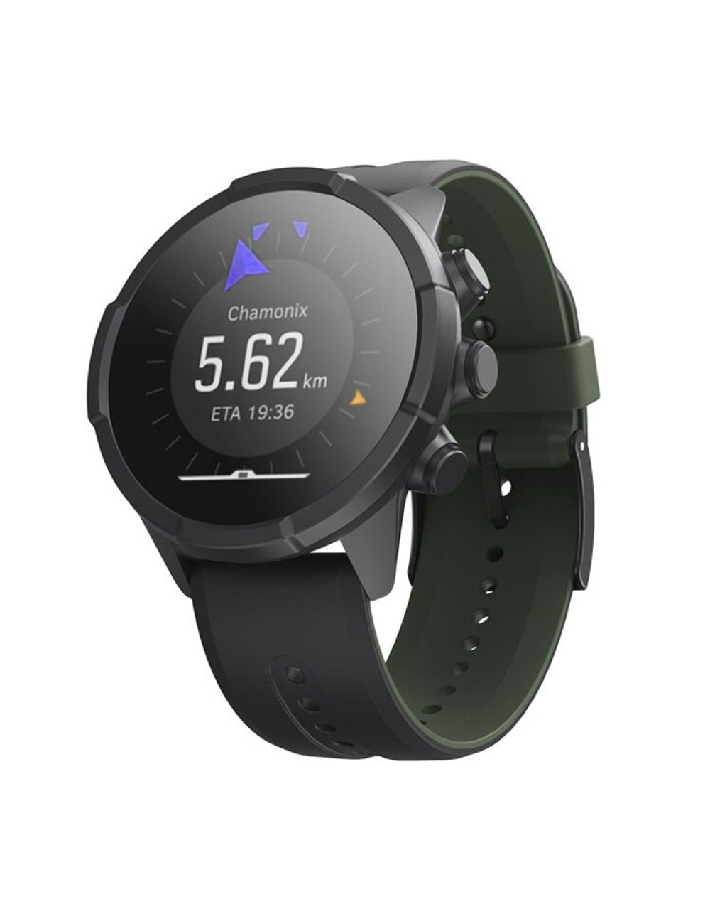 Ремешок 24 мм Elegant для Suuntu 9 Baro, Suuntu 7, Suuntu Spartan Sport силиконовый ( Черный / болотный )