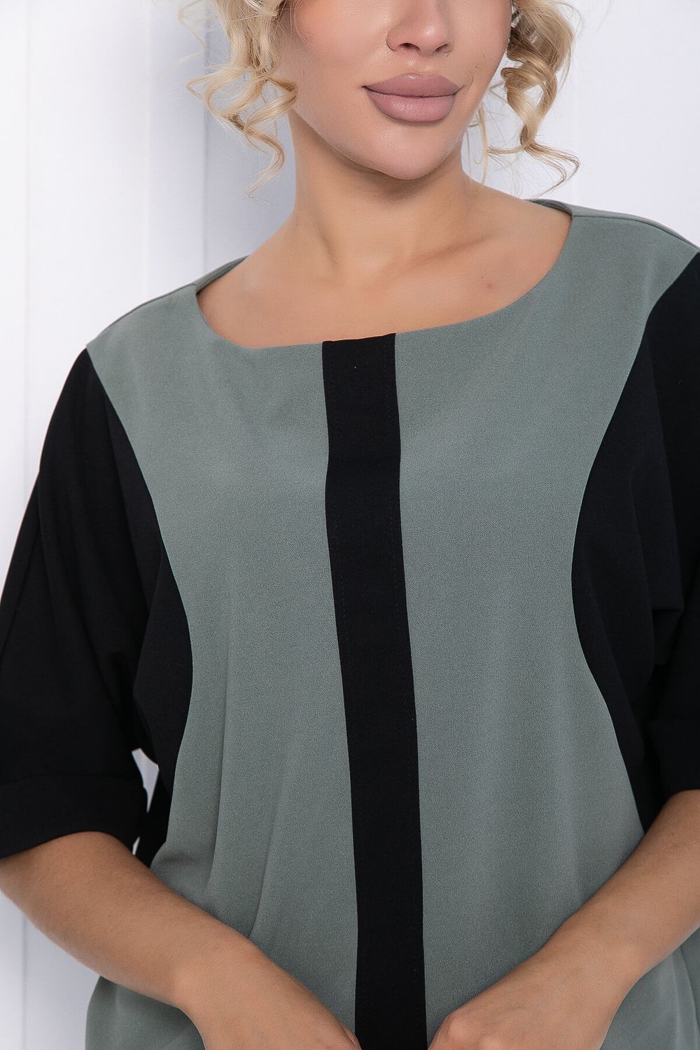 Блуза Санторини (оливковая) Б12065 LT Collection