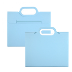 Папка-картотека Alingar, 332х302 мм, на резинке, прорезная ручка, пластик, 700 мкм, 11 отделений, голубой