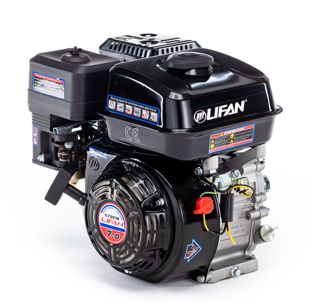 Двигатель LIFAN 170FM (4х такт, 7,0 л.с, вал 19мм)