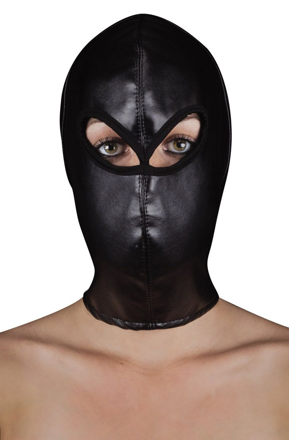 Черная маска Extreme Leather Hood (Цвет: черный)