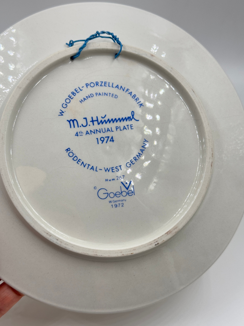 Декоративная тарелка 1974 год Goebel