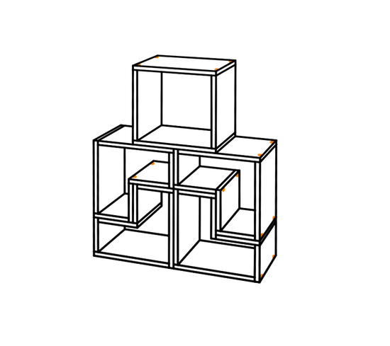 Смарт-1 (bts) Полка (Секция универсальная) крафт