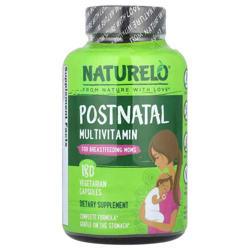 NATURELO, мультивитамины для послеродового периода для кормящих мам, 180 вегетарианских капсул