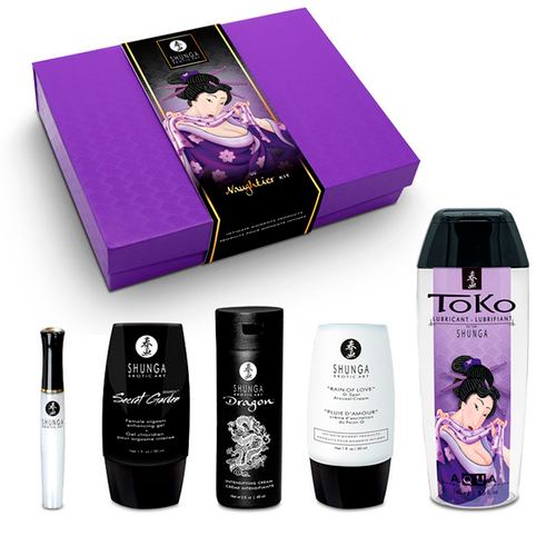 Возбуждающий набор интимной косметики из 5 предметов Shunga Naughter Kit