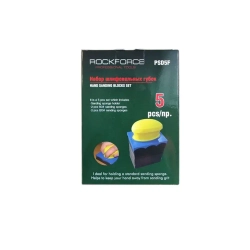 Блок для шлифования в наборе с губками абразивными 5пр.(70х100мм) RockForce##Rock FORCE RF-PSD5F