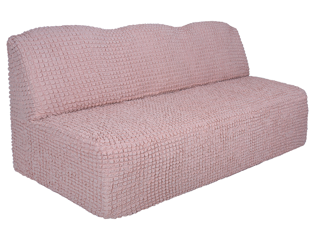 Чехол на трехместный диван без подлокотников Модерн, цвет Пудра
