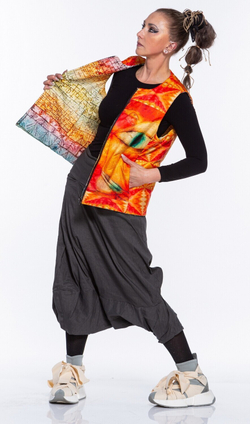 Двусторонний жилет "Сенекио", по мотивам живописи Пауль Клее