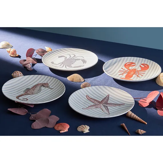 Набор из четырех тарелок aquarium из коллекции sea treasures, D21,5 см