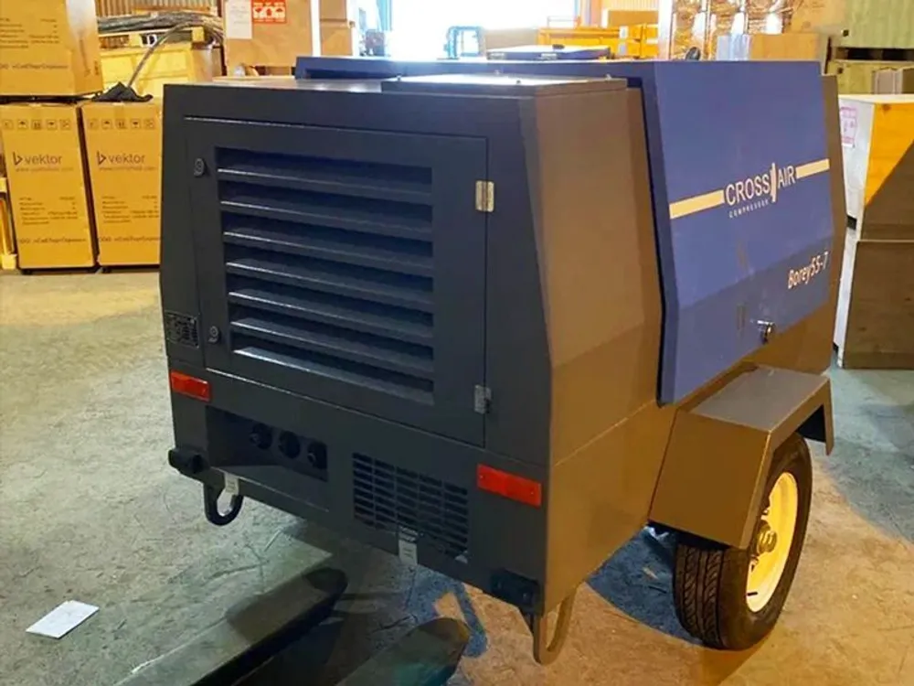 Дизельный винтовой компрессор Borey 41-7F Crossair на шасси