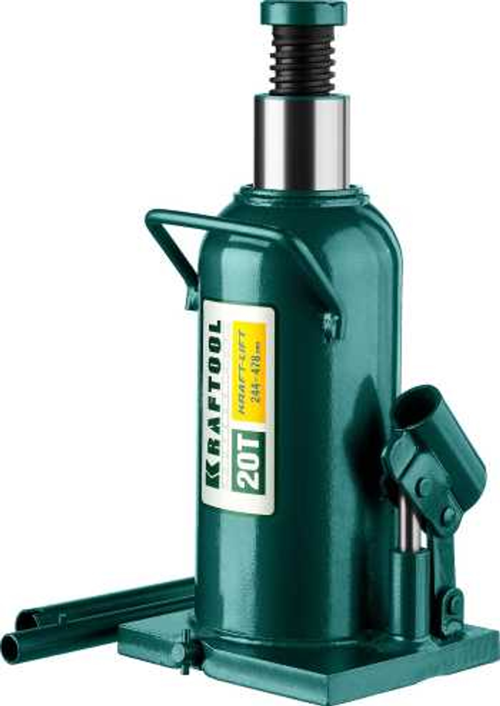 Домкрат гидравлический бутылочный Kraft-Lift, сварной, 20т, 244-478мм, KRAFTOOL, 43462-20_z01