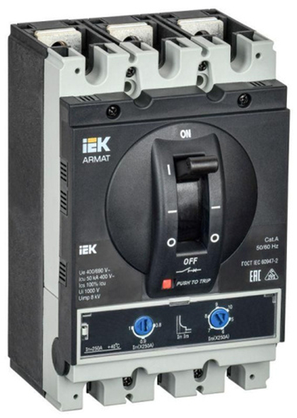Автоматический выключатель в литом корпусе IEK AR-MCCB-3G-050-0250A-ATUC